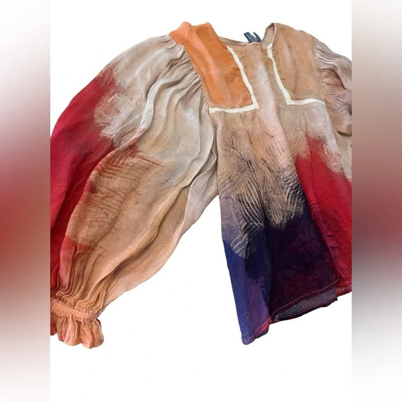 Anthropologie Bl^nk London Shira Peasant Blouse - Picture 3 of 9